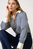 Julia Stripe Satin Shirt