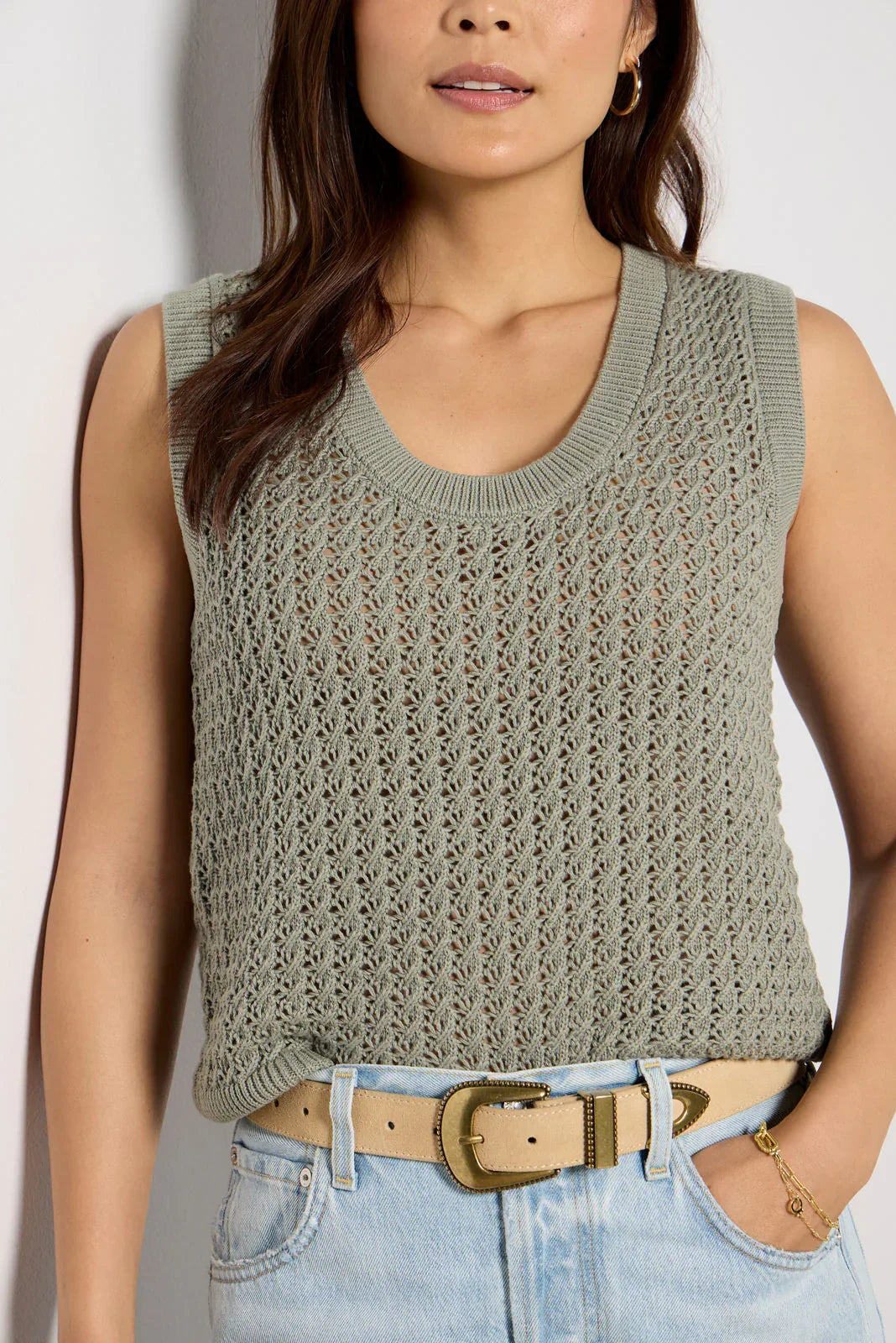 Ferns Open Knit Tank