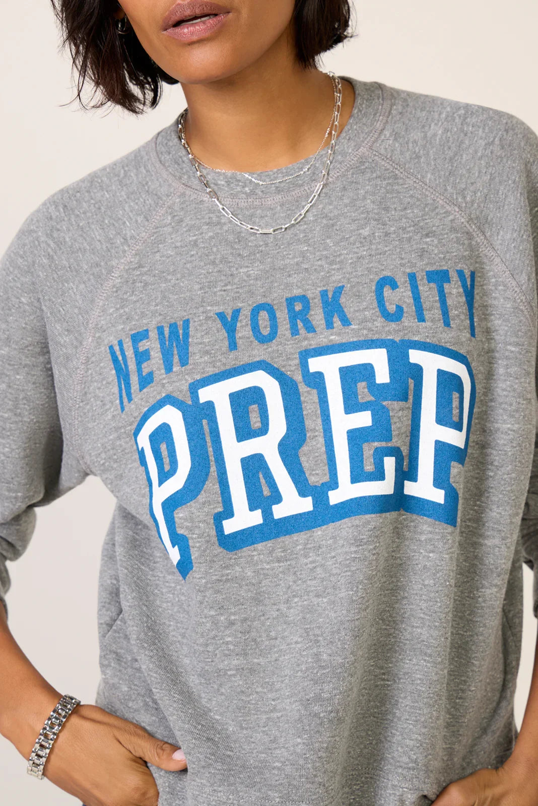 NYC Prep Raglan Crew Sweatshirt