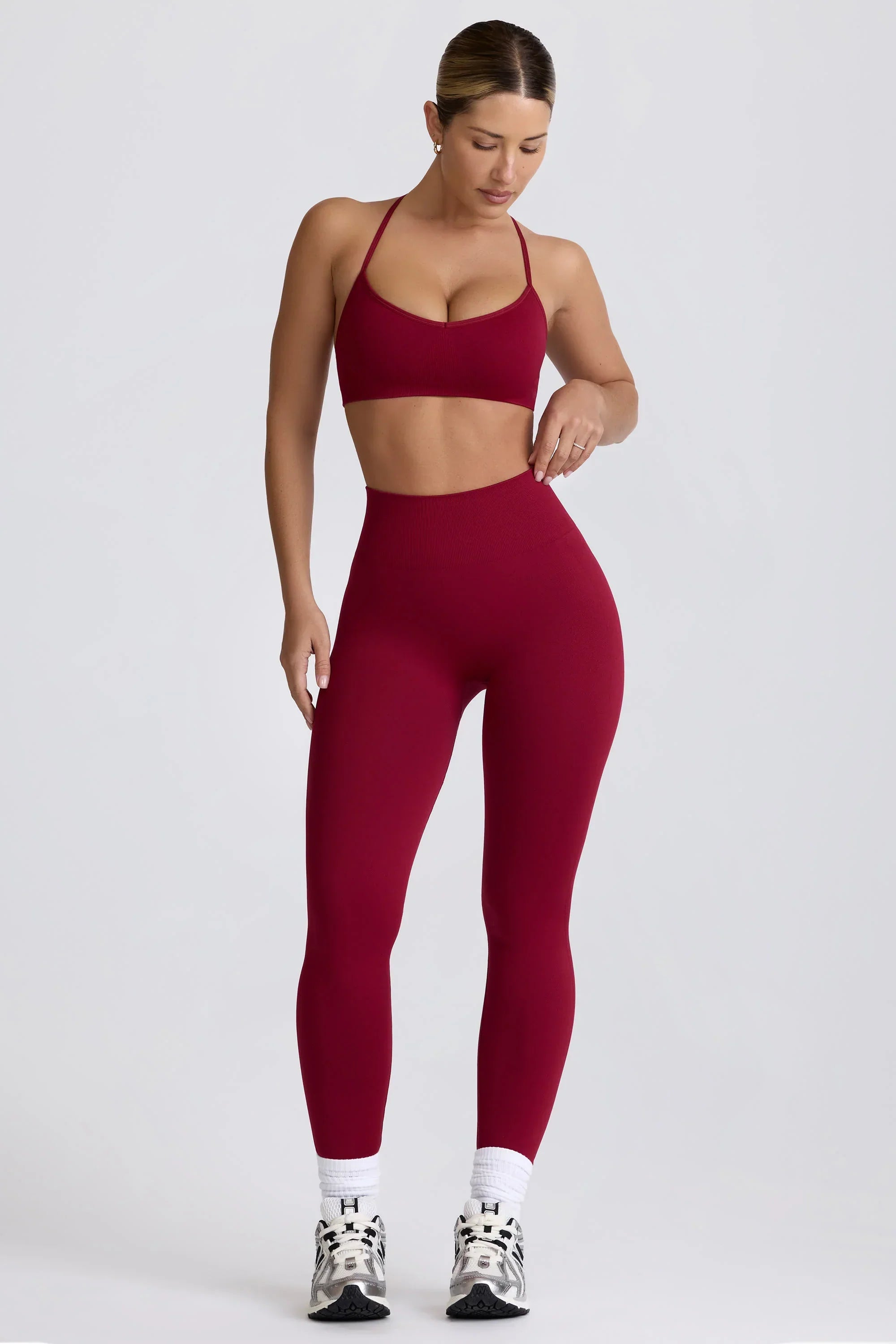Super Sculpt Seamless Leggings in Burgundy