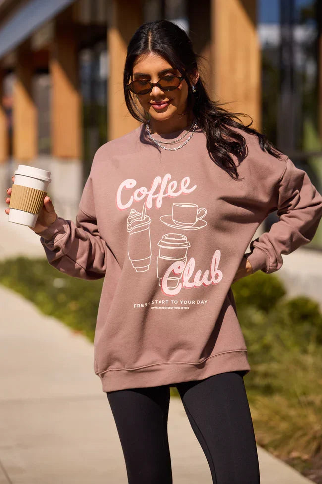 Coffee Club Mocha Graphic Sweatshirt