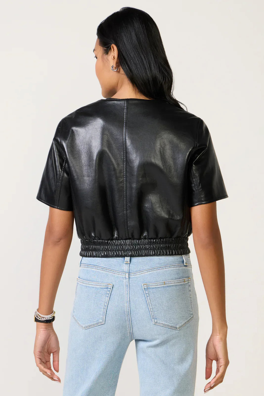 Billie Leather Bomber