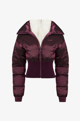 Waterproof Layered Ski Jacket in Burgundy