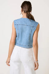 Greta Pieced Denim Vest