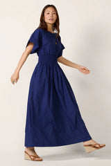 Coastal Poplin Elia Smocked Dress