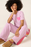 Heart Print Boyfriend Tee