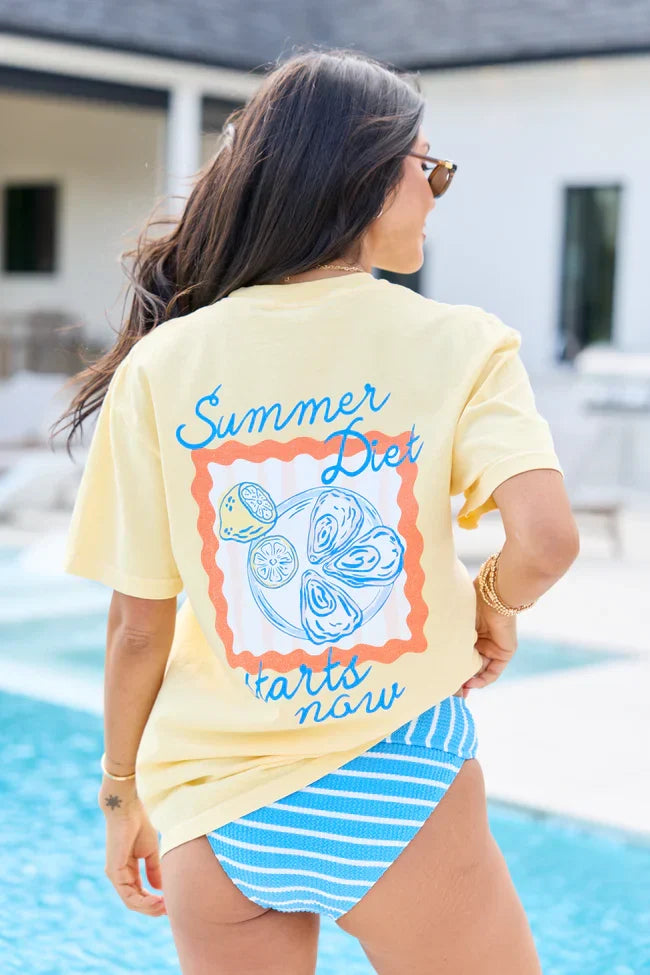 Summer Diet Yellow Graphic Tee