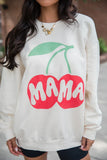 Mama Cherry Cream Graphic Sweatshirt