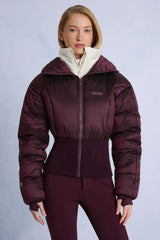 Waterproof Layered Ski Jacket in Burgundy