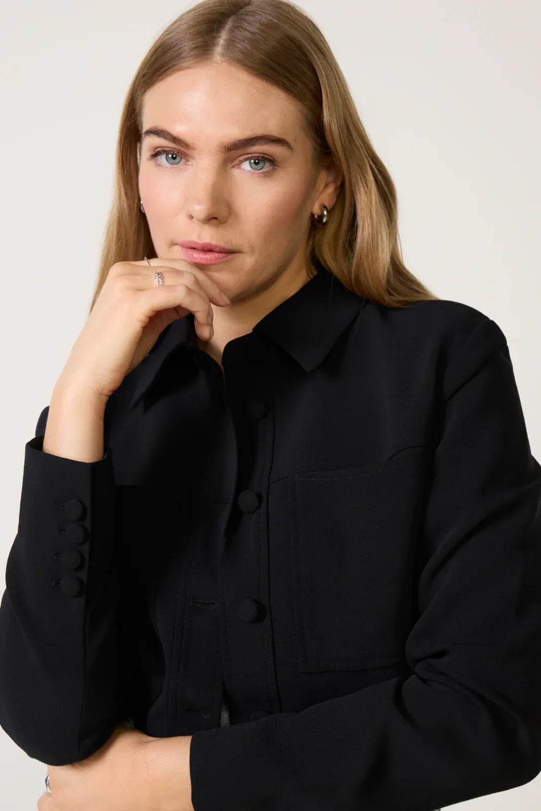 Luxe Suiting Cropped Jacket
