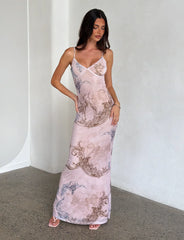 JULIANNA DRESS MULTI COLLAGE CRANES