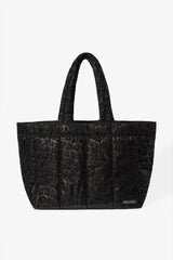 Waterproof Puffer Tote Bag in Black