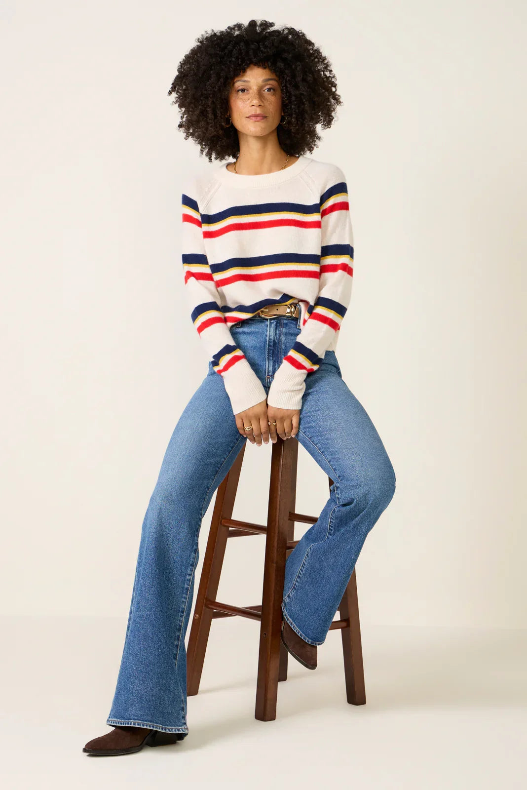 Ruth Multi Stripe Cashmere Sweater