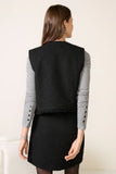 Winona Black Tweed Vest