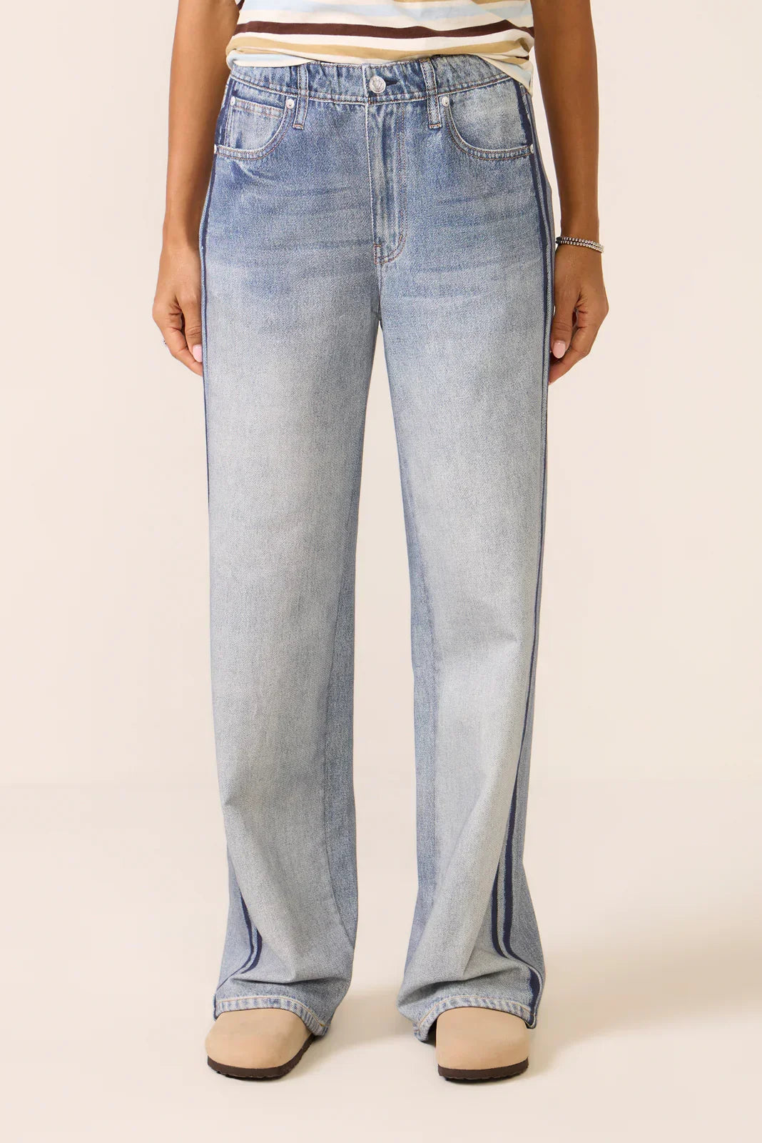 Miramar Terry Wide Leg Track Pant