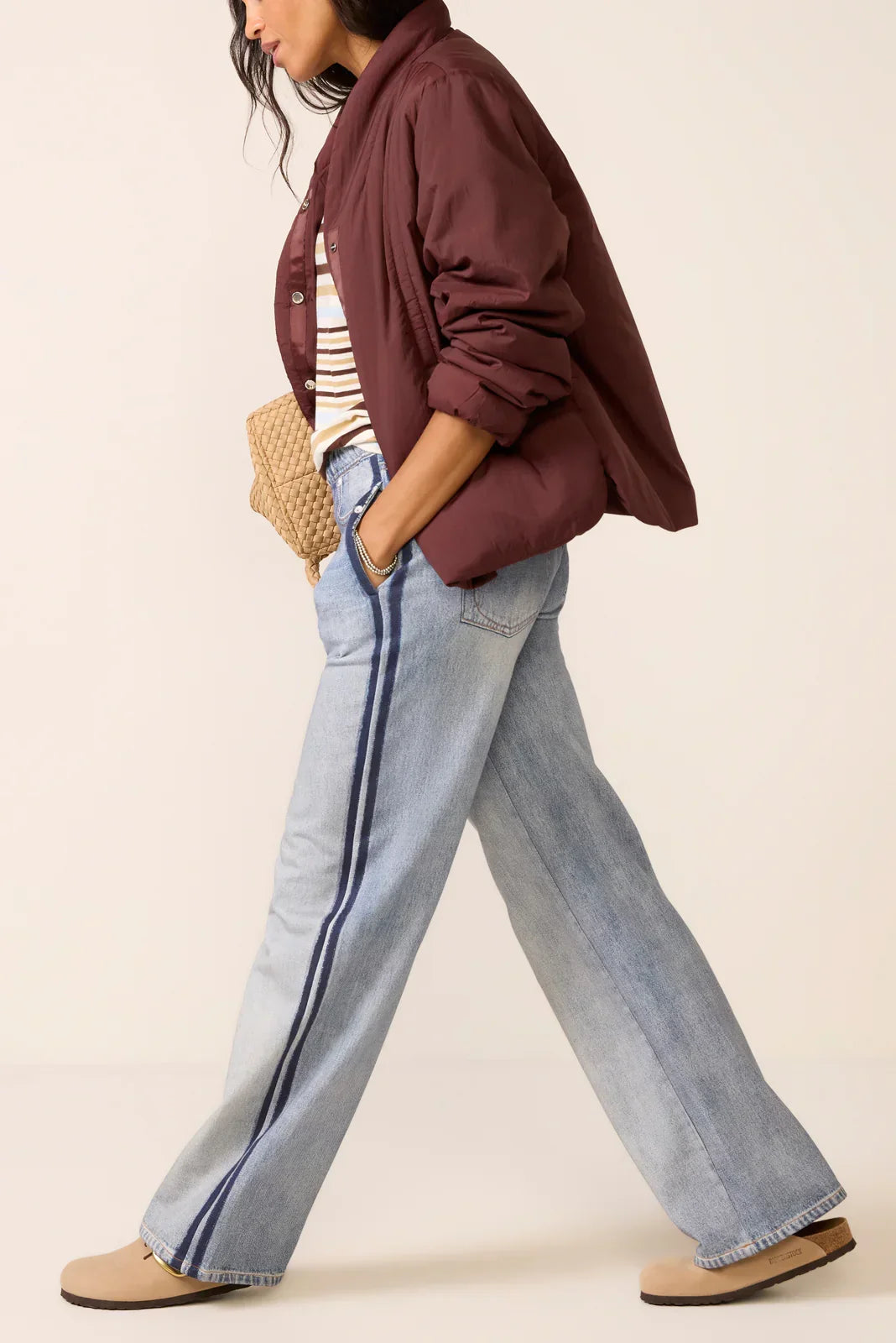 Miramar Terry Wide Leg Track Pant