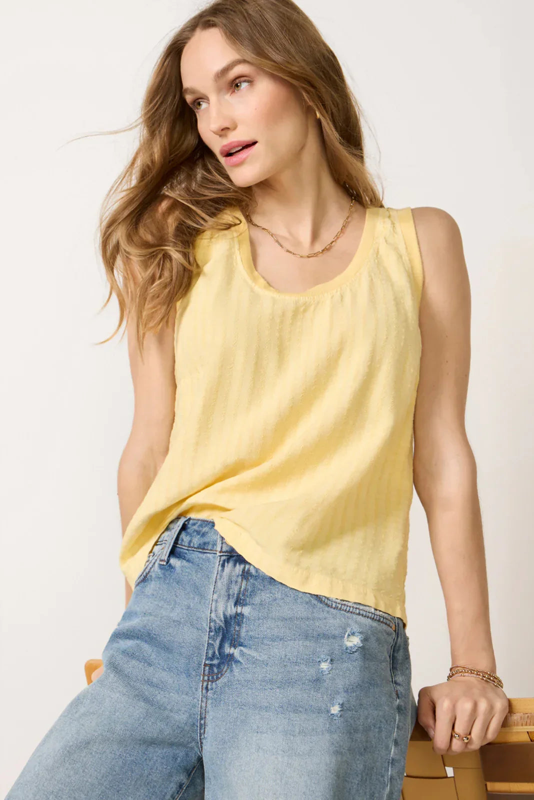 Stripe Linen Tank