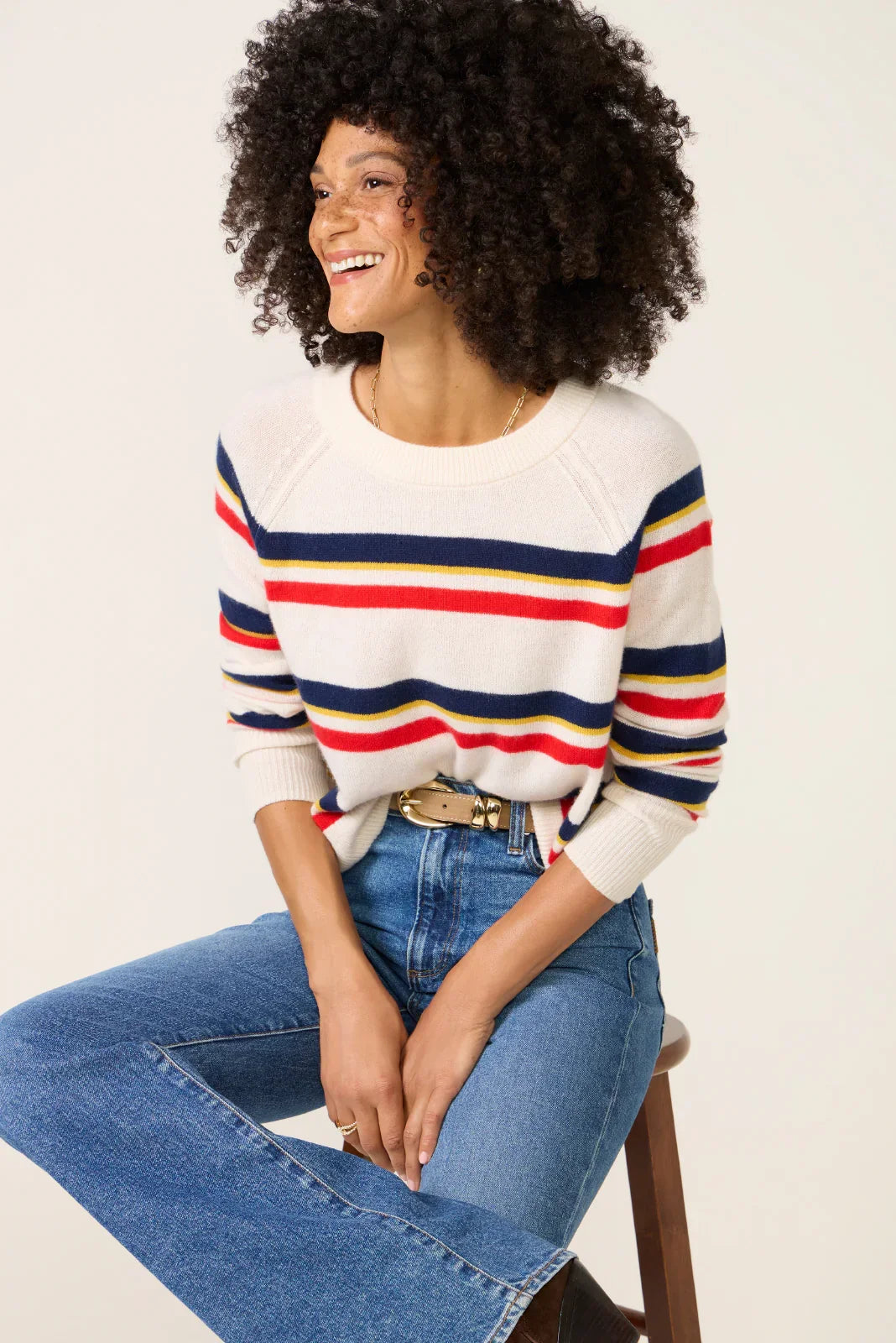 Ruth Multi Stripe Cashmere Sweater