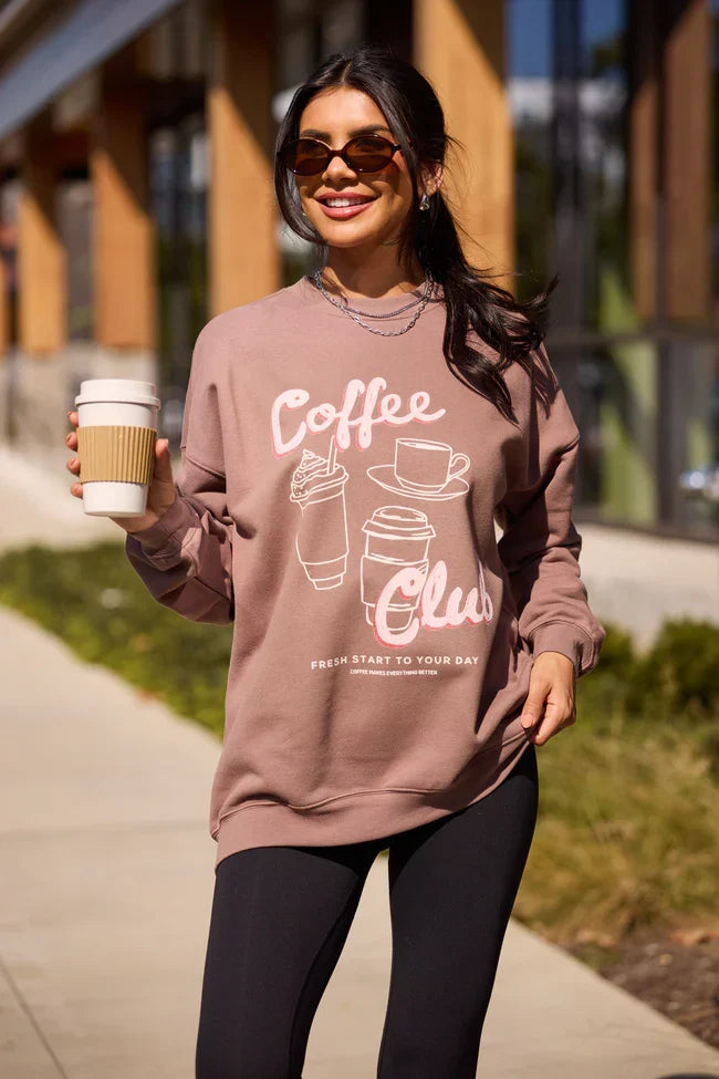 Coffee Club Mocha Graphic Sweatshirt