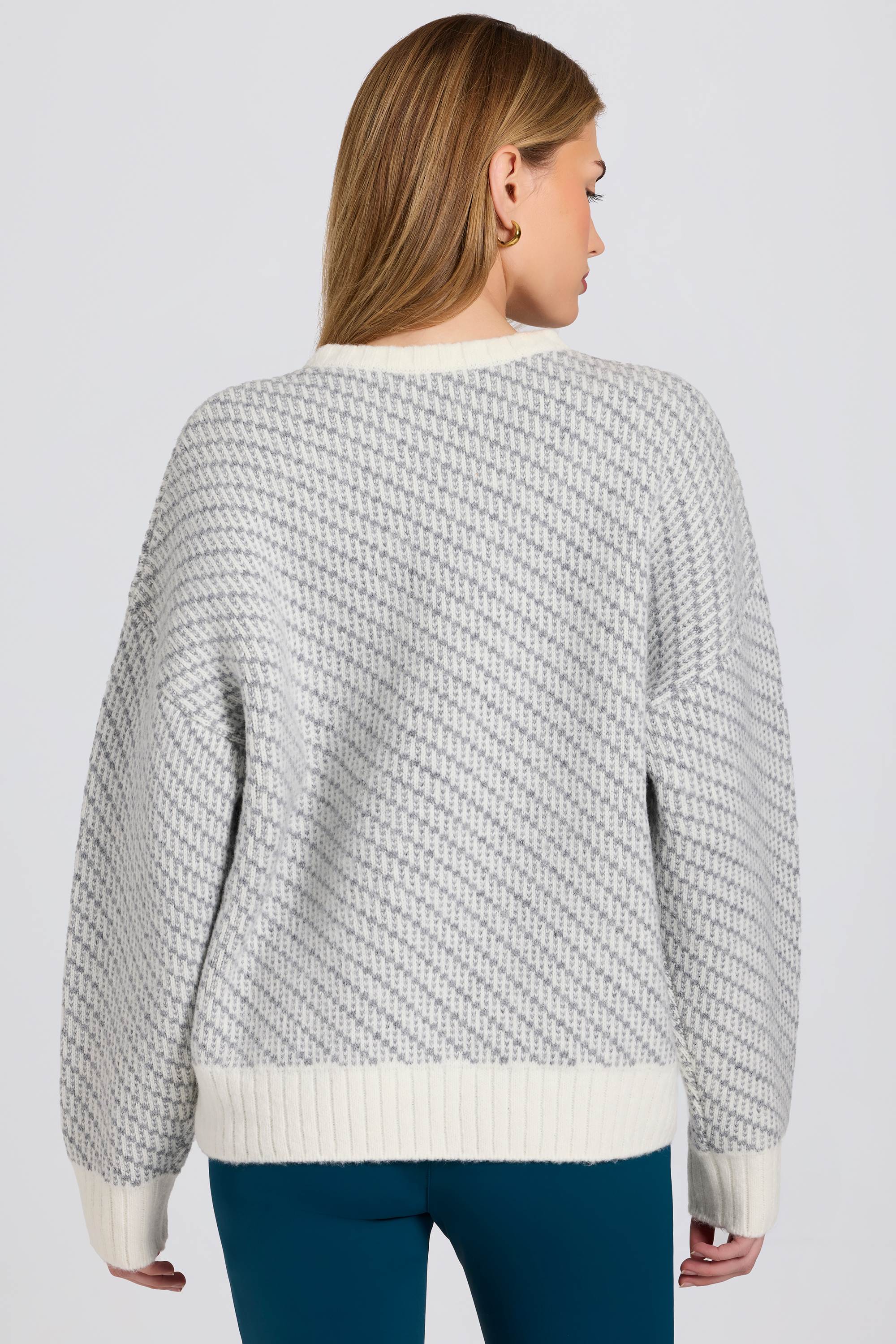 Knit Logo Oversized Jumper in Ice
