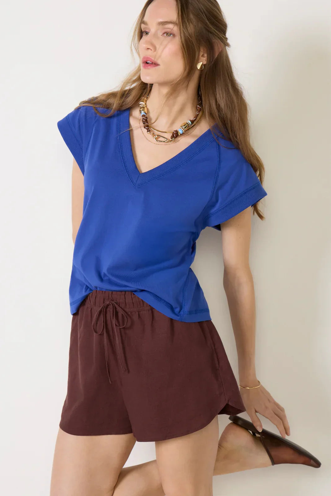Nora V Neck Muscle Tee