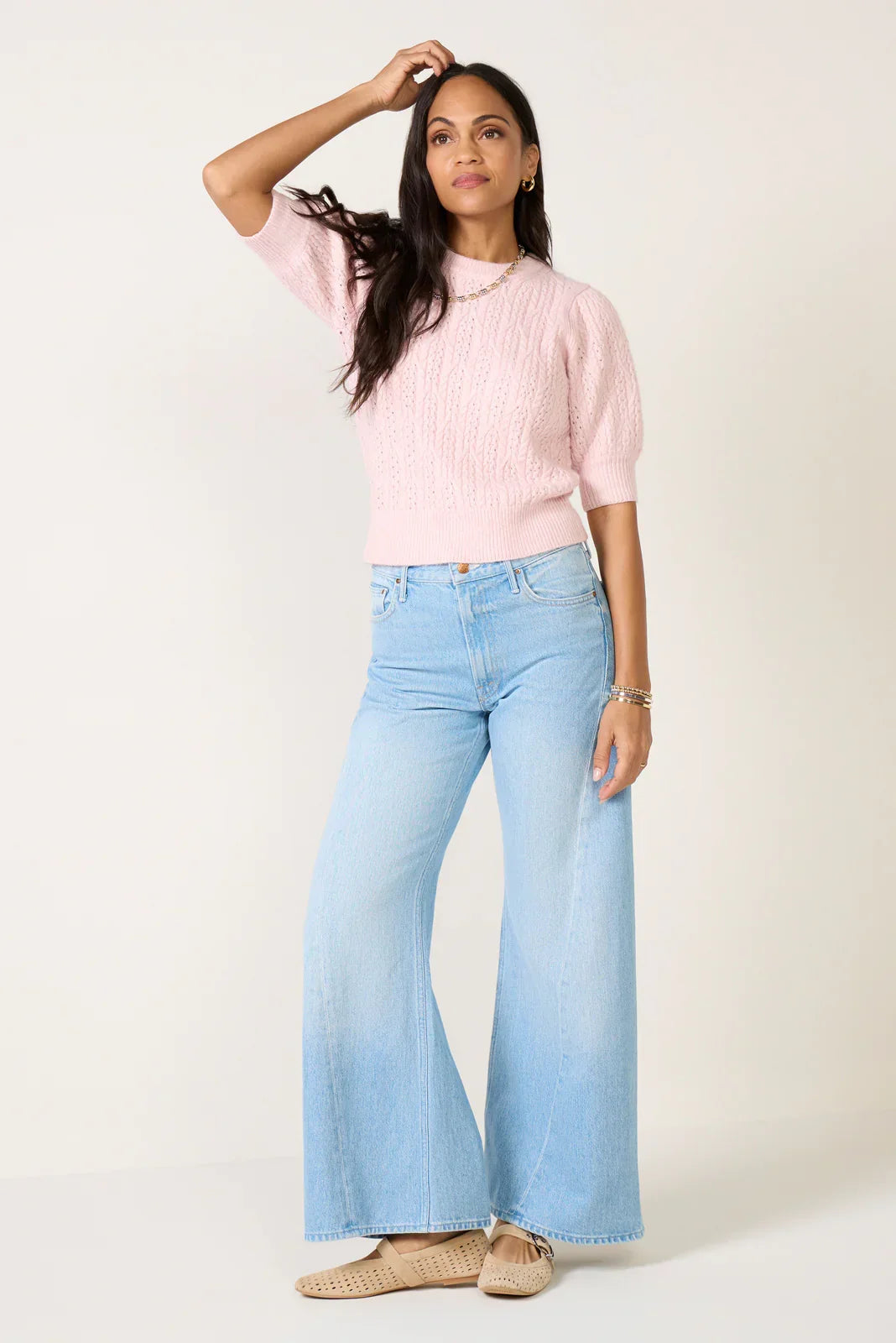 The Lemon Twist Sneak Wide Leg Jean